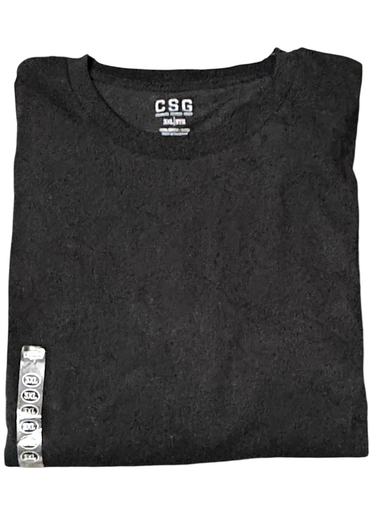 NWT CSG Black Basic Tee Crew Short Sleeve T-Shirt Men’s Size 3XL
