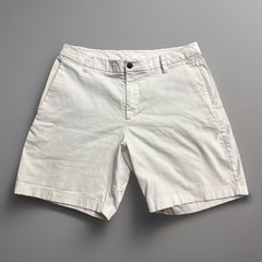 Lululemon Men’s Size L White ABC Chino Shorts Flat Front Cuffed Casual
