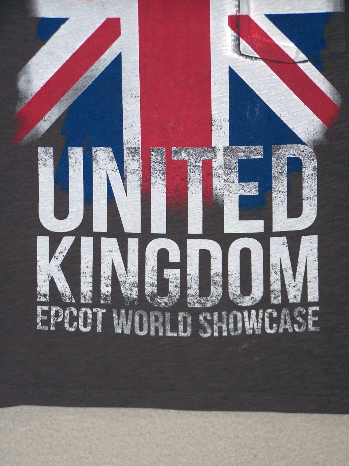 UK Union Jack Shirt Adult Medium Gray Graphic British Flag United Kingdom Mens gallery
