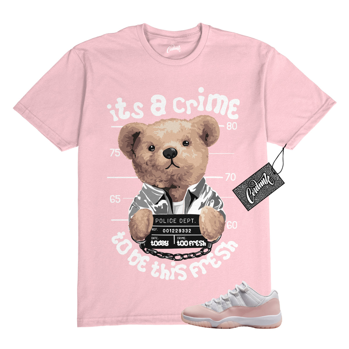 11 Low Legend Pink White Soft Medium Dunk T Shirt to Match CRIME Jordan