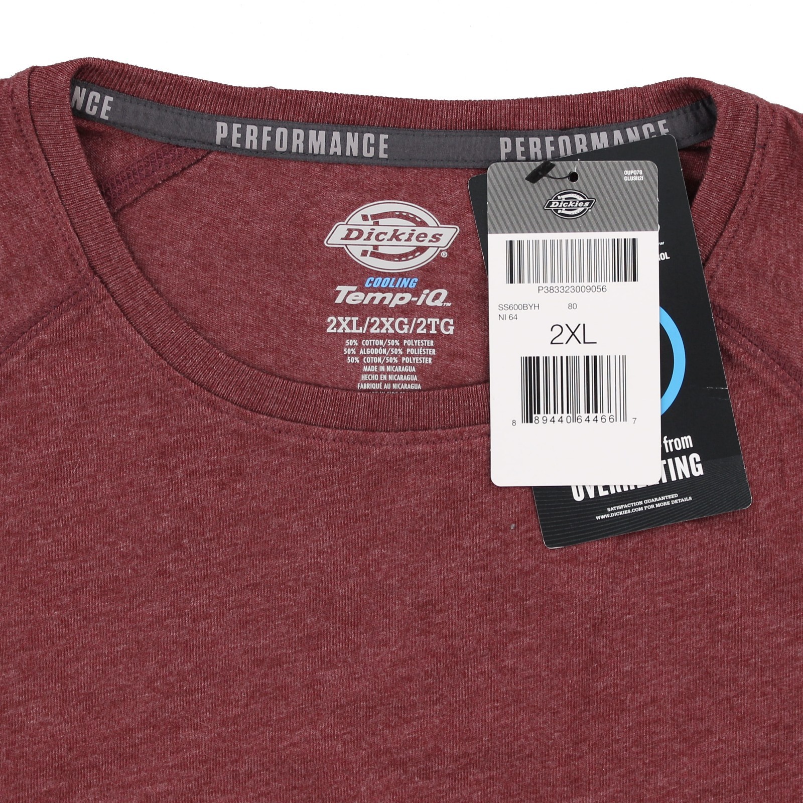 Dickies Cooling Temp IQ T-Shirt, Men's Performance Raglan Short Sleeve Shirt gallery