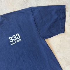 333 Half Evil Classic Logo Heavyweight Tee Graphic T-Shirt Blue Men’s XXL 2XL