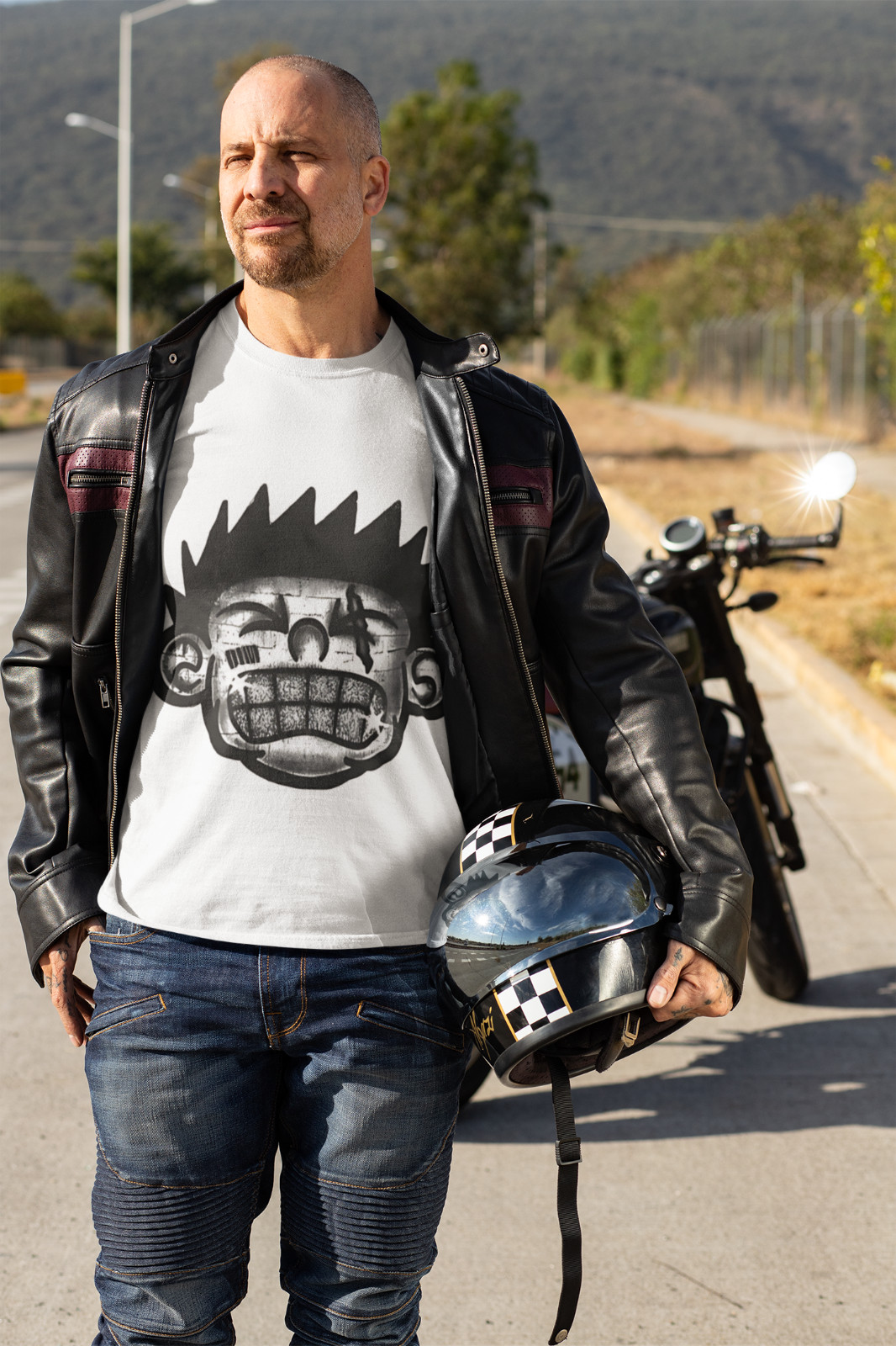 Streetwear Graphic Tee Black Men Vintage Hip Hop Punk T-Shirt Grunge Y2K Aesthet gallery