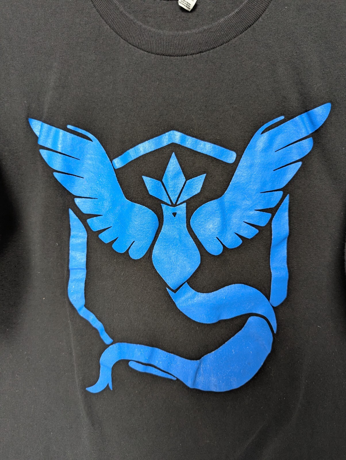 Alstyle Apparel Mens Pokemon Go Team Mystic Black Pure Cotton T-Shirt Size 2XL gallery