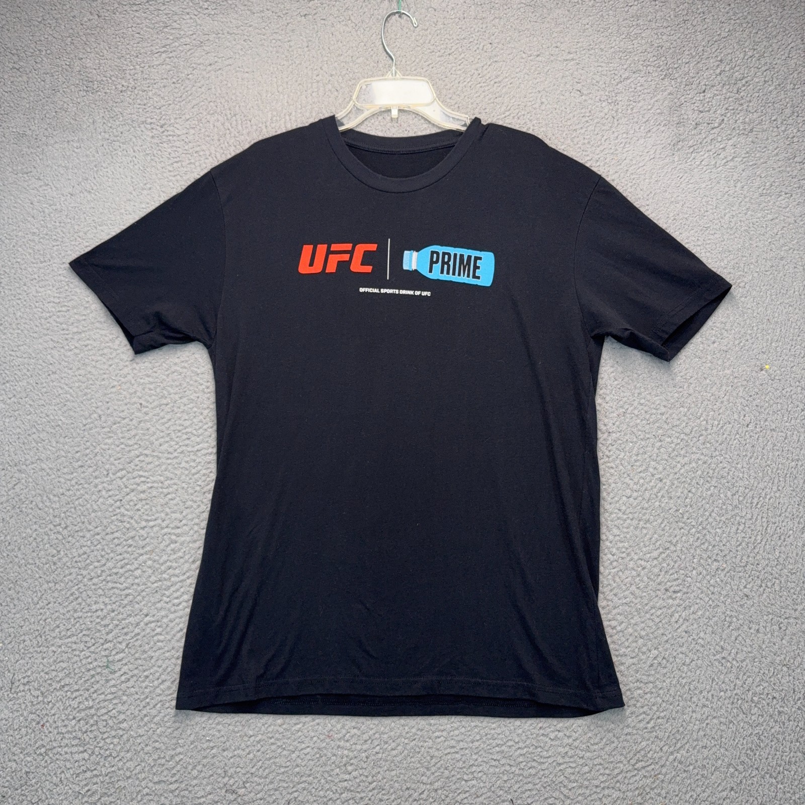 UFC x Prime Official Sports Drink Promo Shirt Mens Large Black Graphic Print