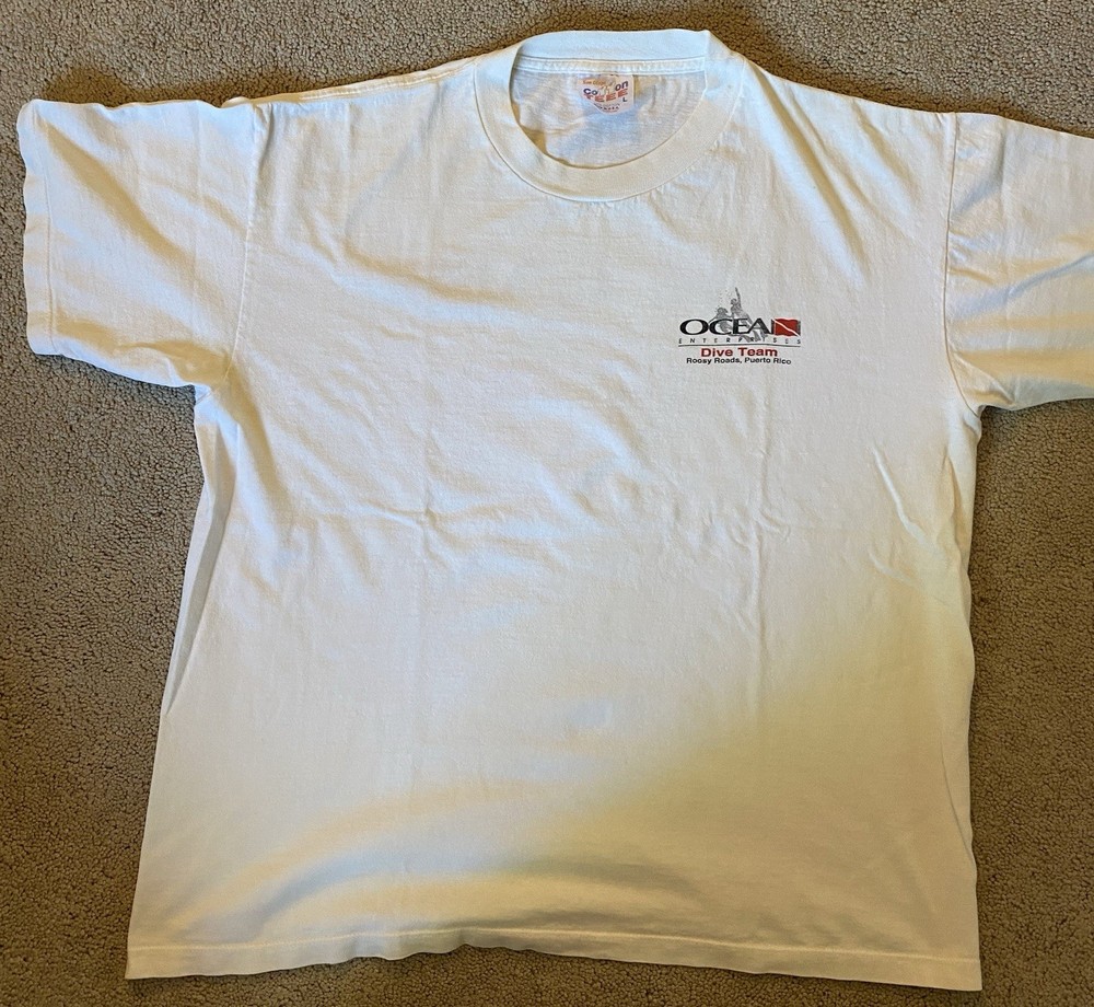 Vintage Naval Station Roosevelt Roads – Ocean Enterprises Dive Team T Shirt L