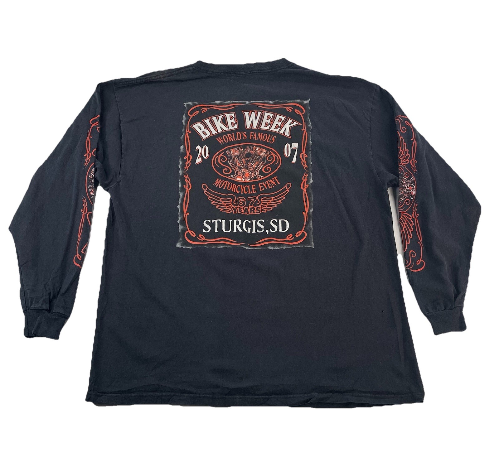 Men Delta Black “Bike Week 2007 “Graphic Long Sleeve Shirt Size Xl gallery