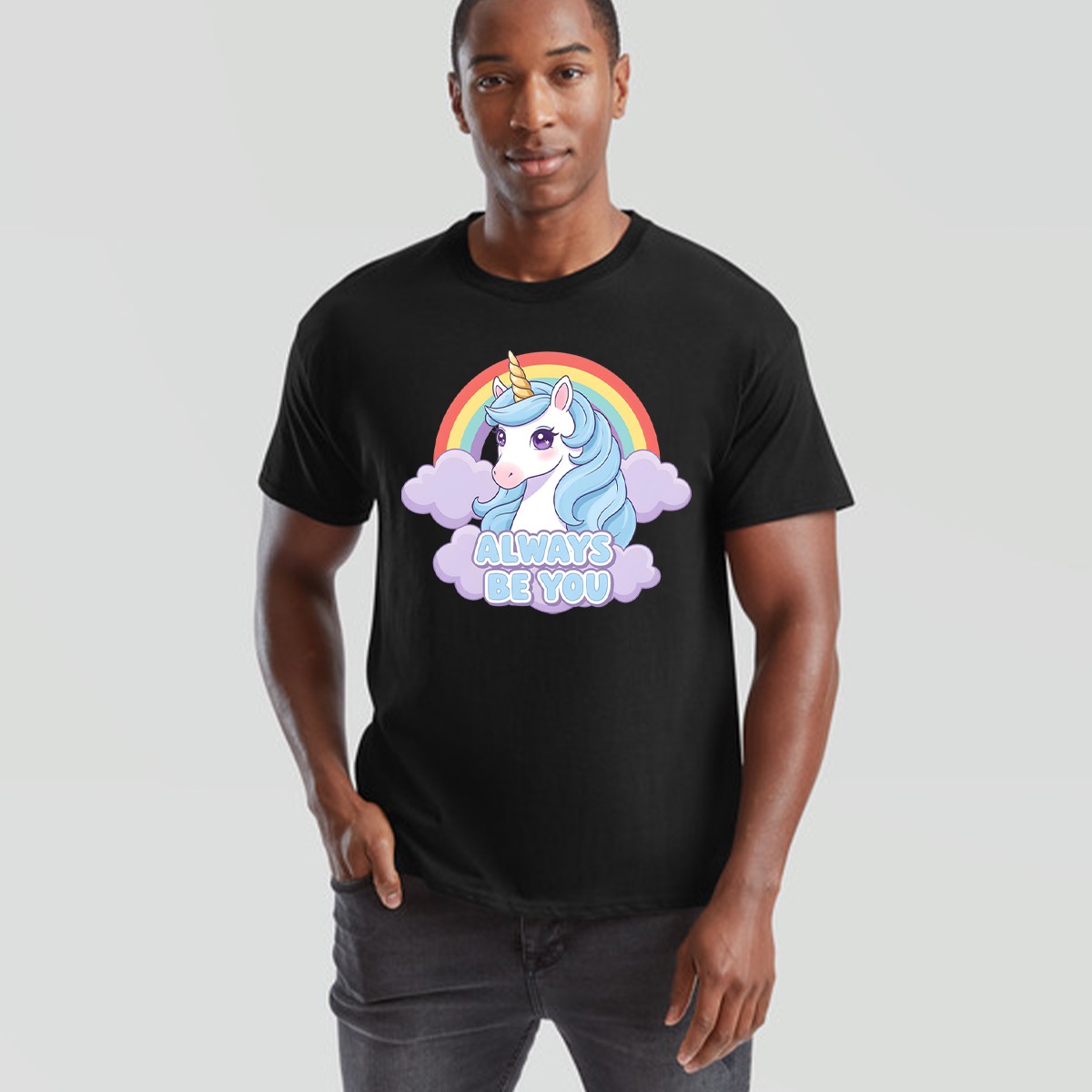 Always Be You Mens T-Shirt Funny The Unicorn Film Comedy Movie Unisex Tee gallery