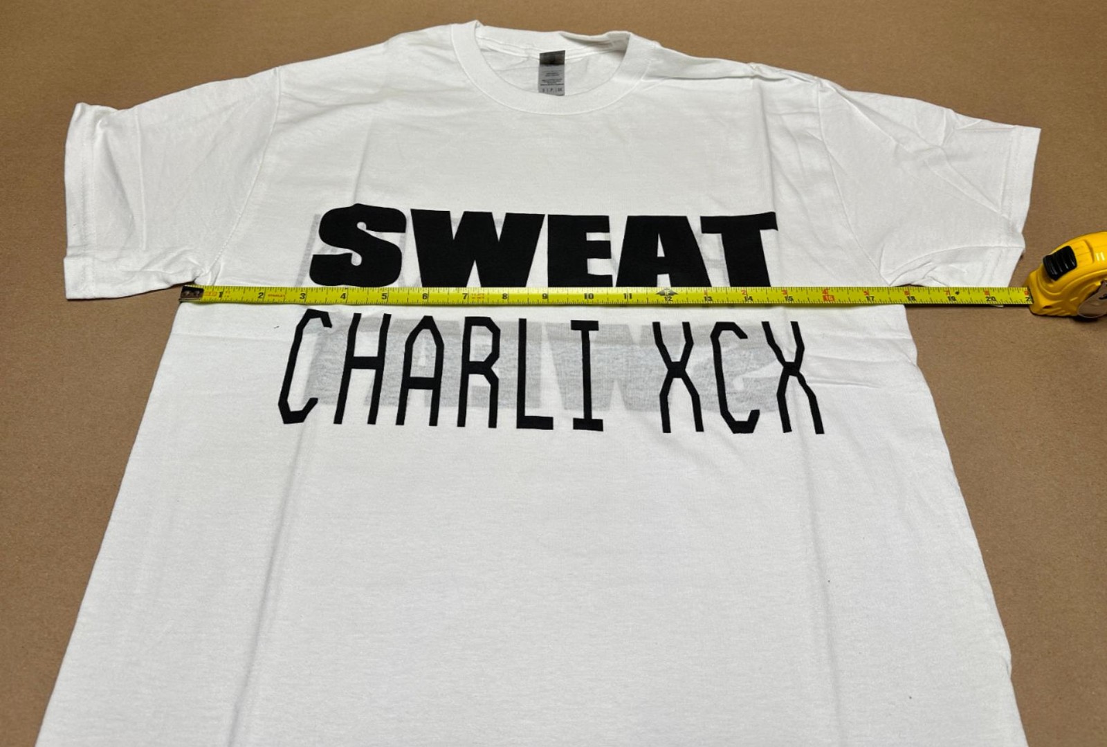 NEW Authentic Charli XCX & Troye Sivan "Sweat" Tour Reversible Tee Shirt White gallery