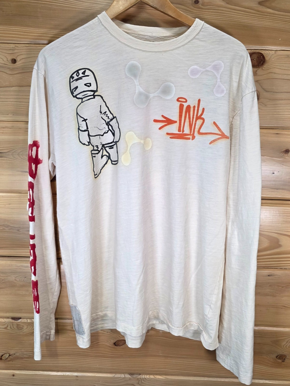 The Great China Wall Los Angeles Ink Long Sleeve Shirt Men XL Designer Y2K gallery