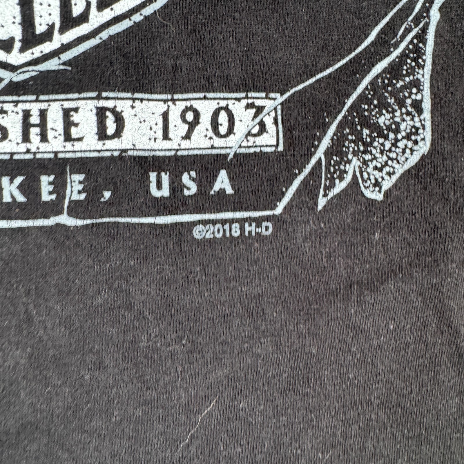 Harley Davidson Biker Motorcycle Mens Medium Tall Double Sided T Shirt Black gallery