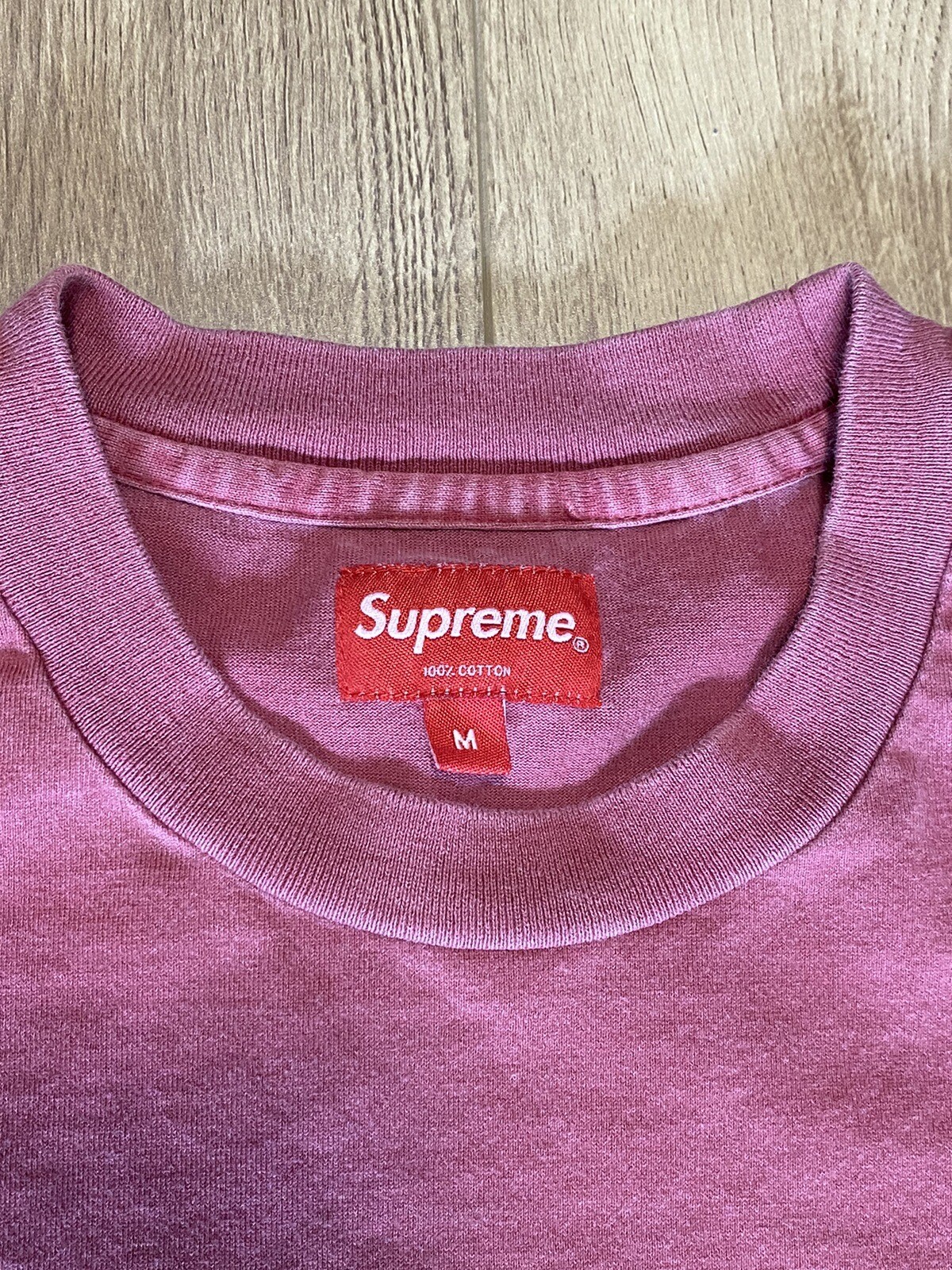 Supreme Overdyed Tee Brick Red SS16 Men's Size Medium Rare T-Shirt 2016 gallery