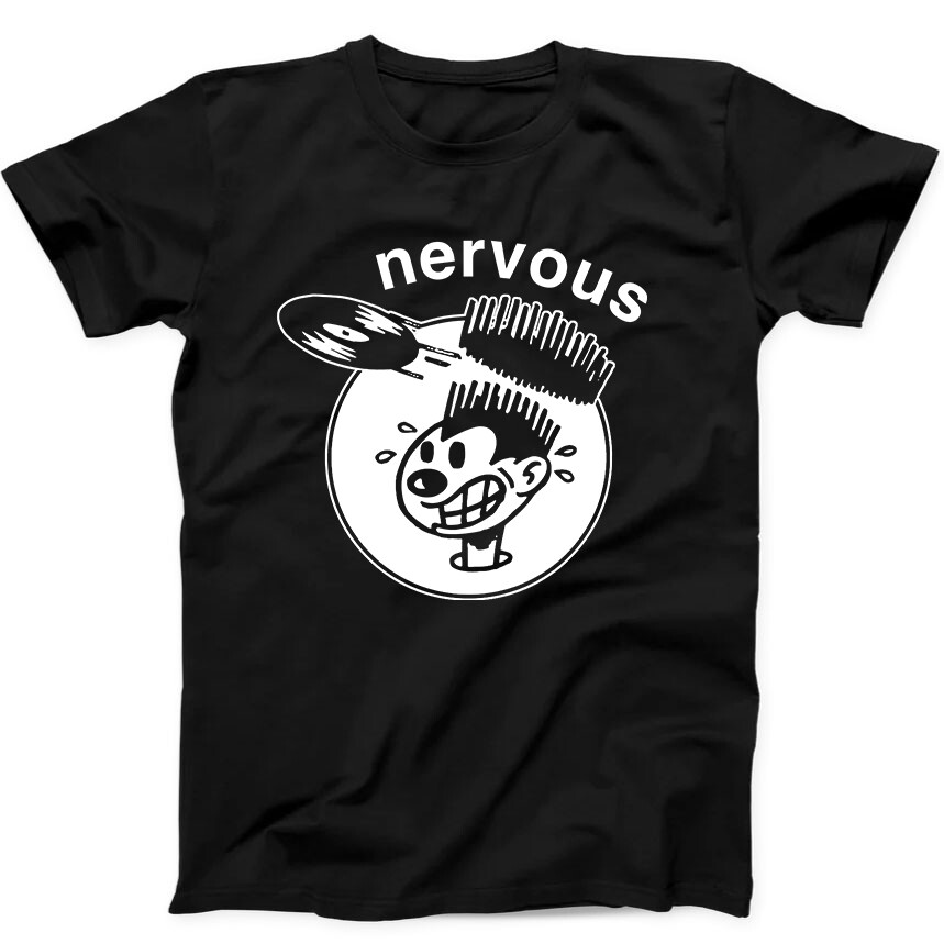 Nervous Records Hip Hop House Music Funny Best Seller Gift Tee Black T Shirt gallery