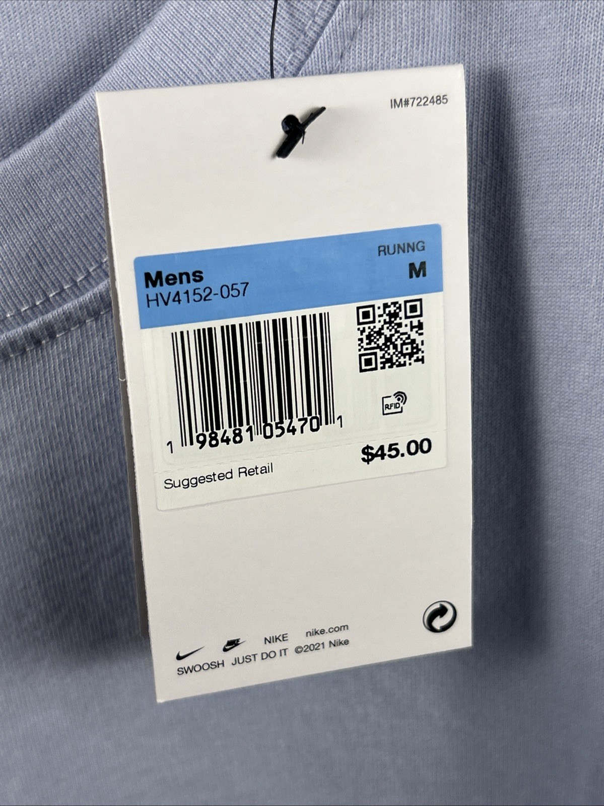 Nike Mens Loose Fit The Nike Tee Running T Shirt Medium Light Purple HV4152 057 gallery