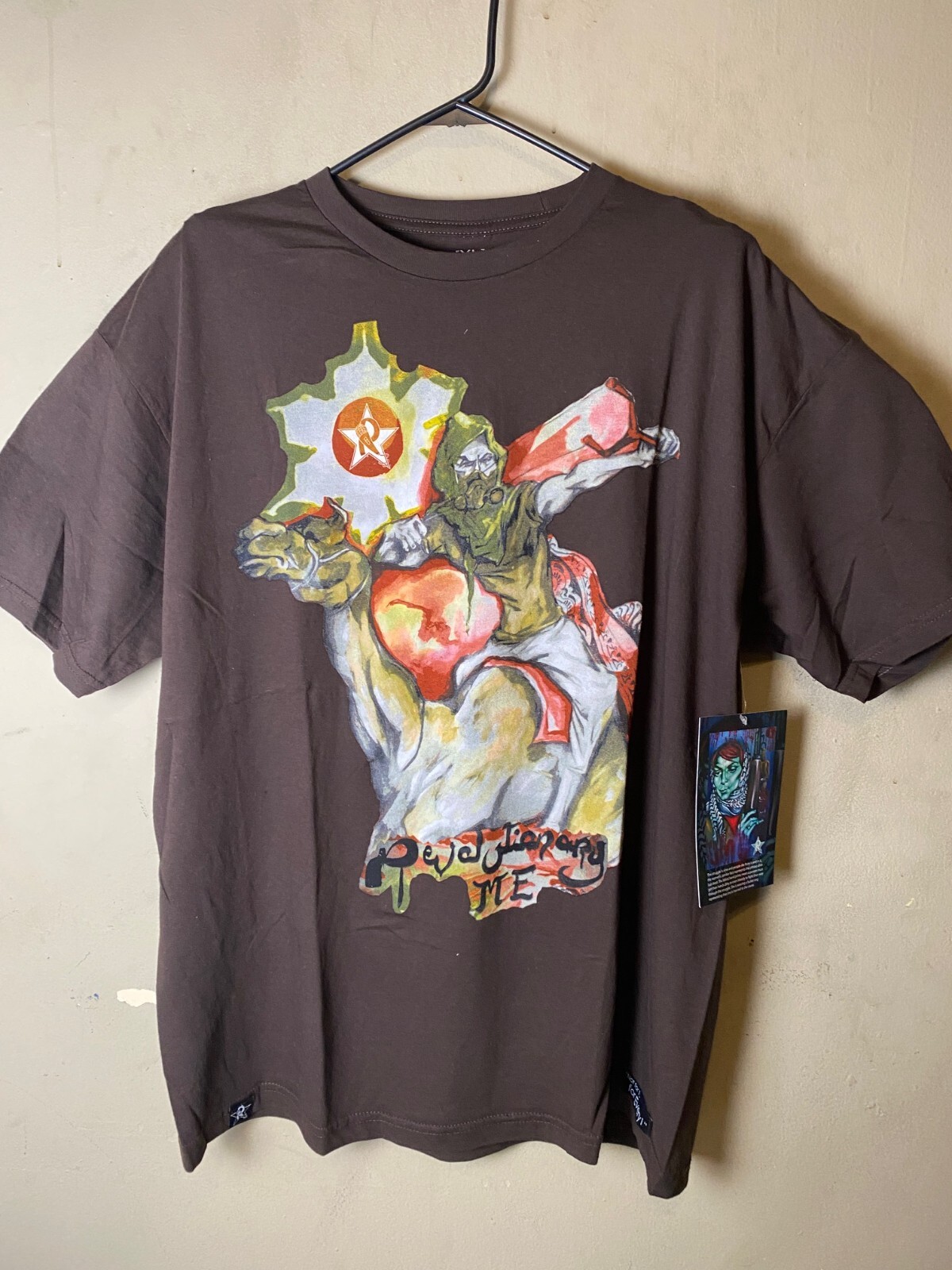 NWT-Revolutionary Me Camel Rider Double sided Brown Tee SZ XL gallery