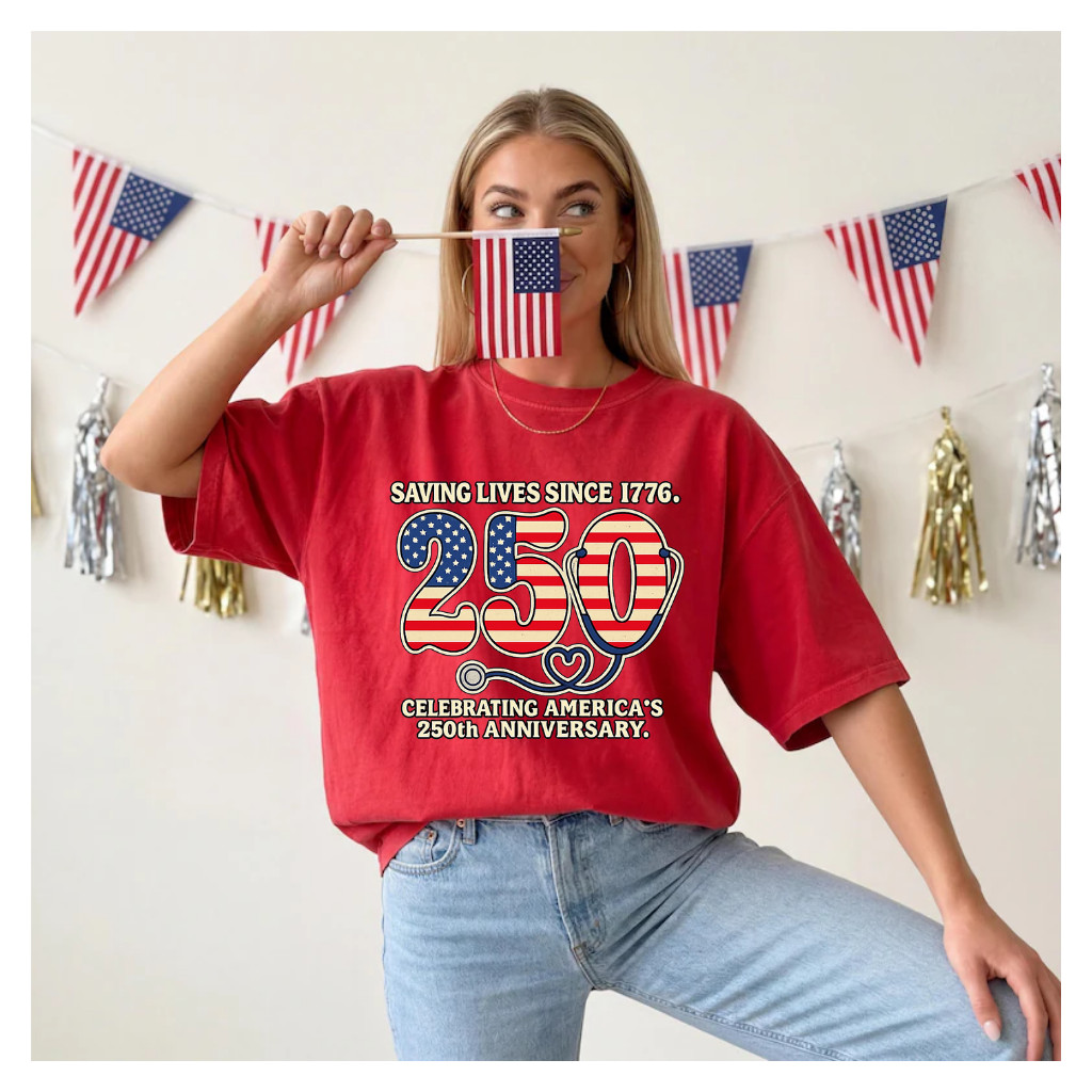 Nurse America 250 Shirt 4th of July Registered Nurse Gift Semiquincentennial Tee gallery