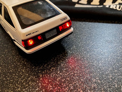Initial D Panda Trueno AE86 & Red Eunos Roadster NA Diecast + 30th XL T-Shirt