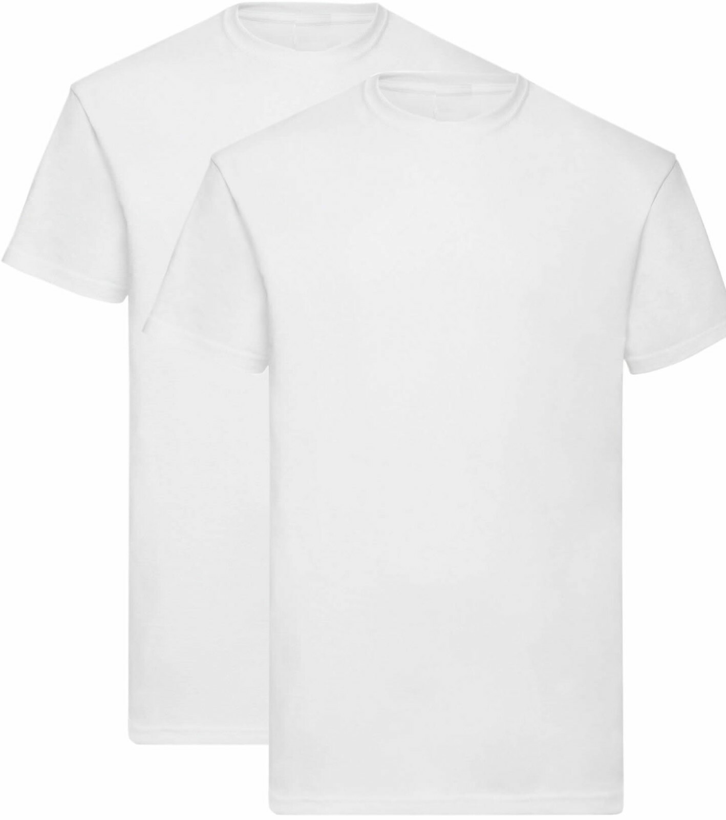 Mens 1/2/4 Pack TShirt White Plain Cotton T-Shirts Tee Crew Neck Size XS-5XL lot gallery