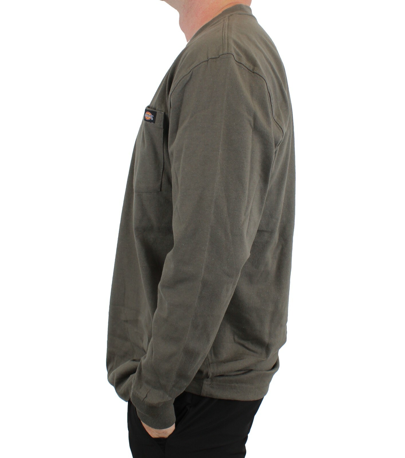 Dickies' Men's T-Shirt Crew Neck Long Sleeve Heavyweight Jersey with Pocket gallery