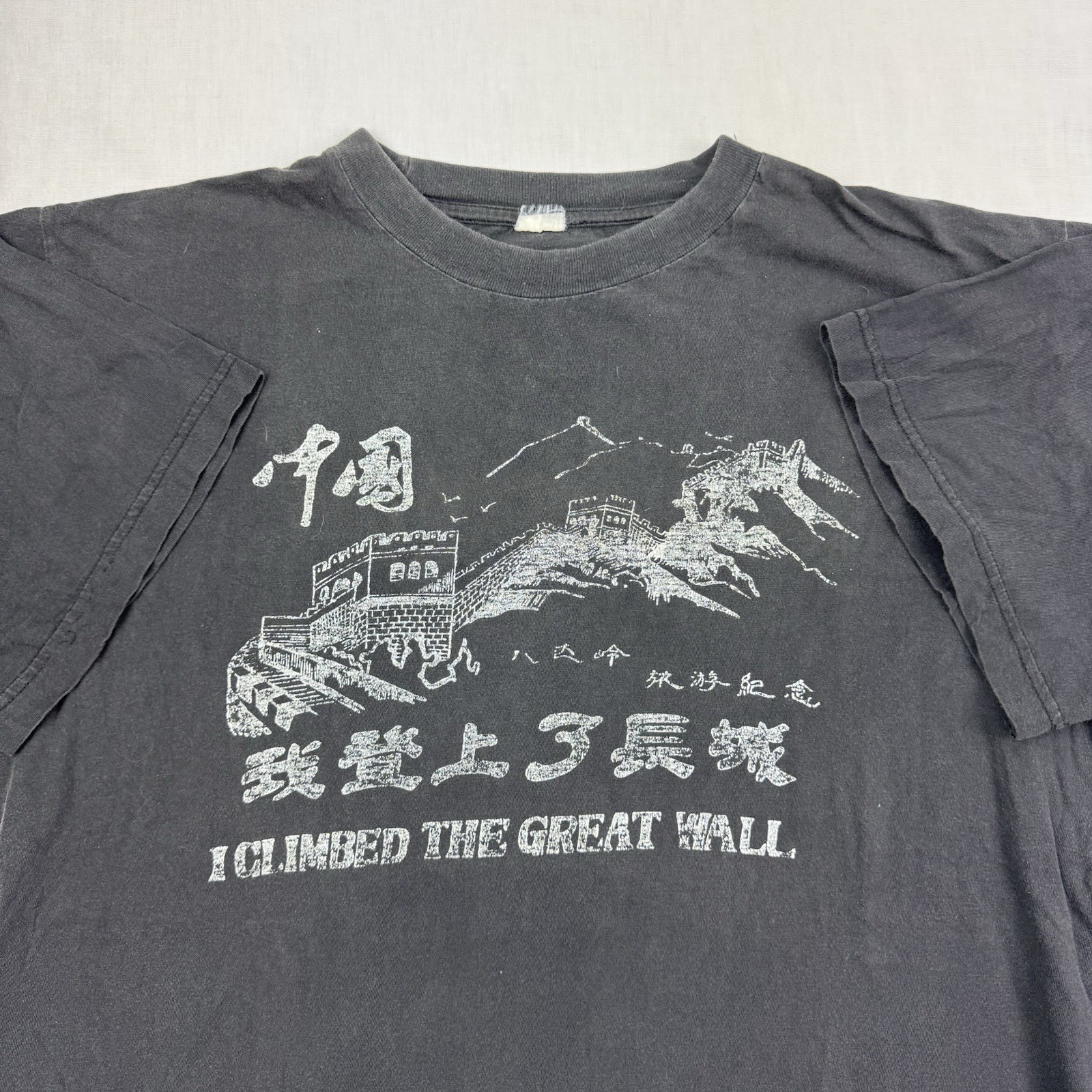Vintage I Climbed The Great Wall T Shirt Adult Large Tourist China Hipster