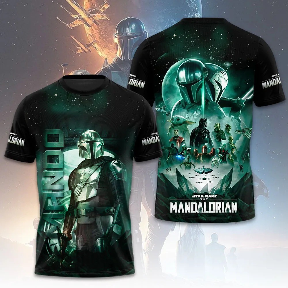 Star Wars x The Mandalorian T-shirt All Over Print Size XS-6XL gallery