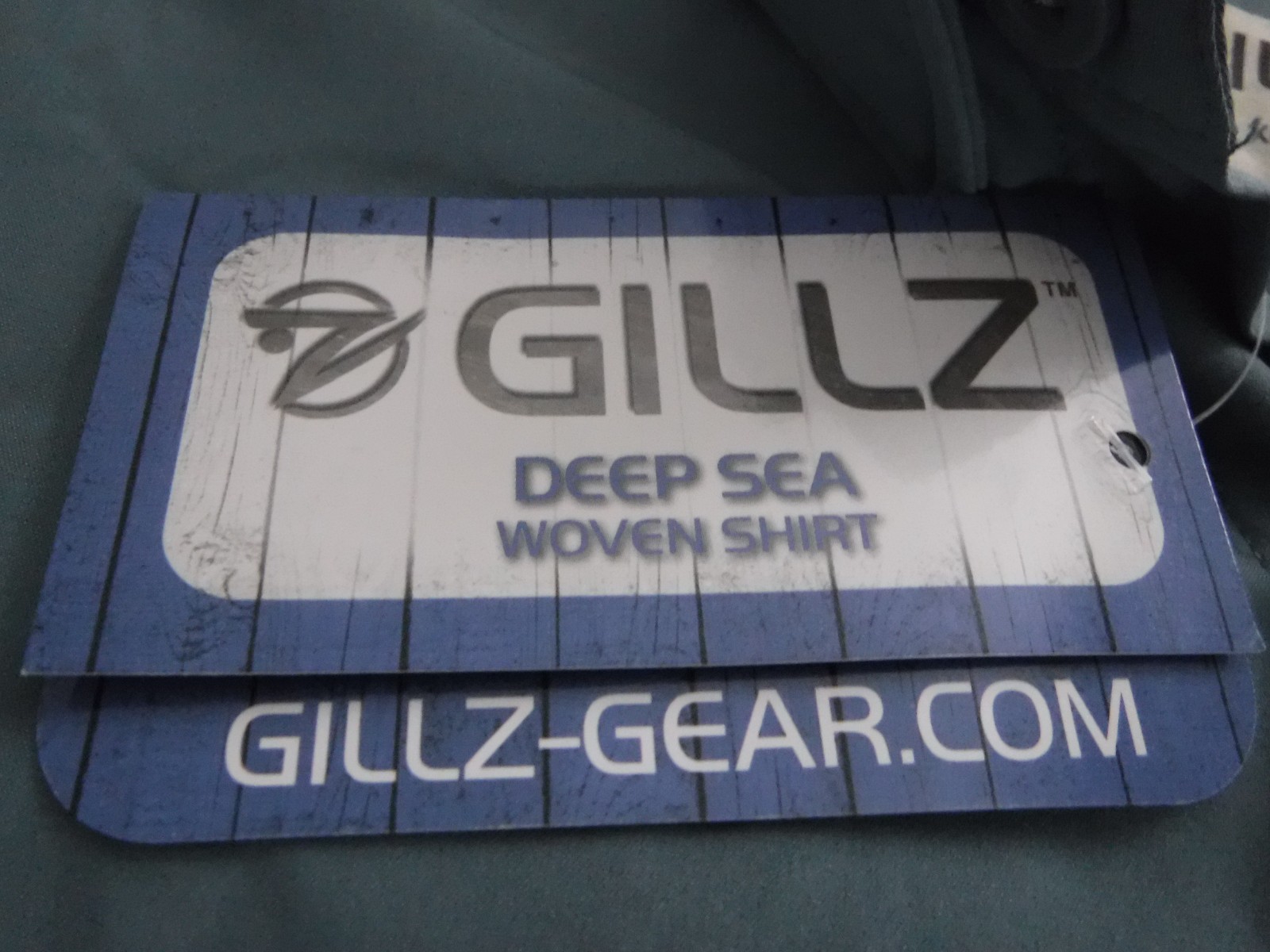Gillz UPF 30 Deep Sea Fishing Woven Cameo Blue Long Sleeve Shirt Mens Size S NWT gallery