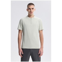 New Half Zip Short Sleeve Men’s High Stretch Quick Dry Running Fitness Shirt