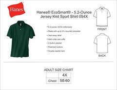 Hanes® EcoSmart® – 5.2-Ounce Jersey Knit Sport Shirt 054X
