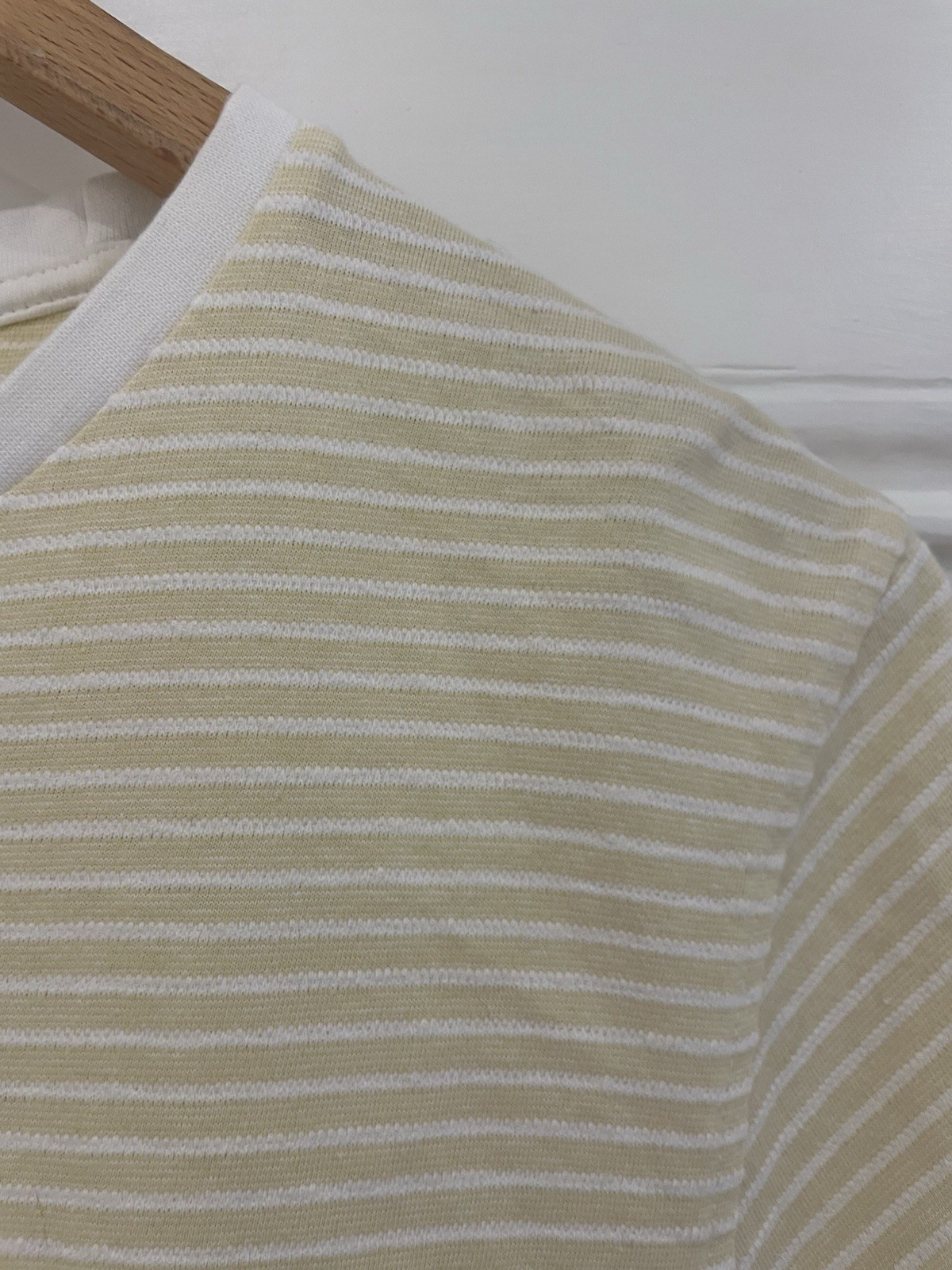 Common People Yellow White Stripe T-Shirt / Tee - Size M - Textured gallery