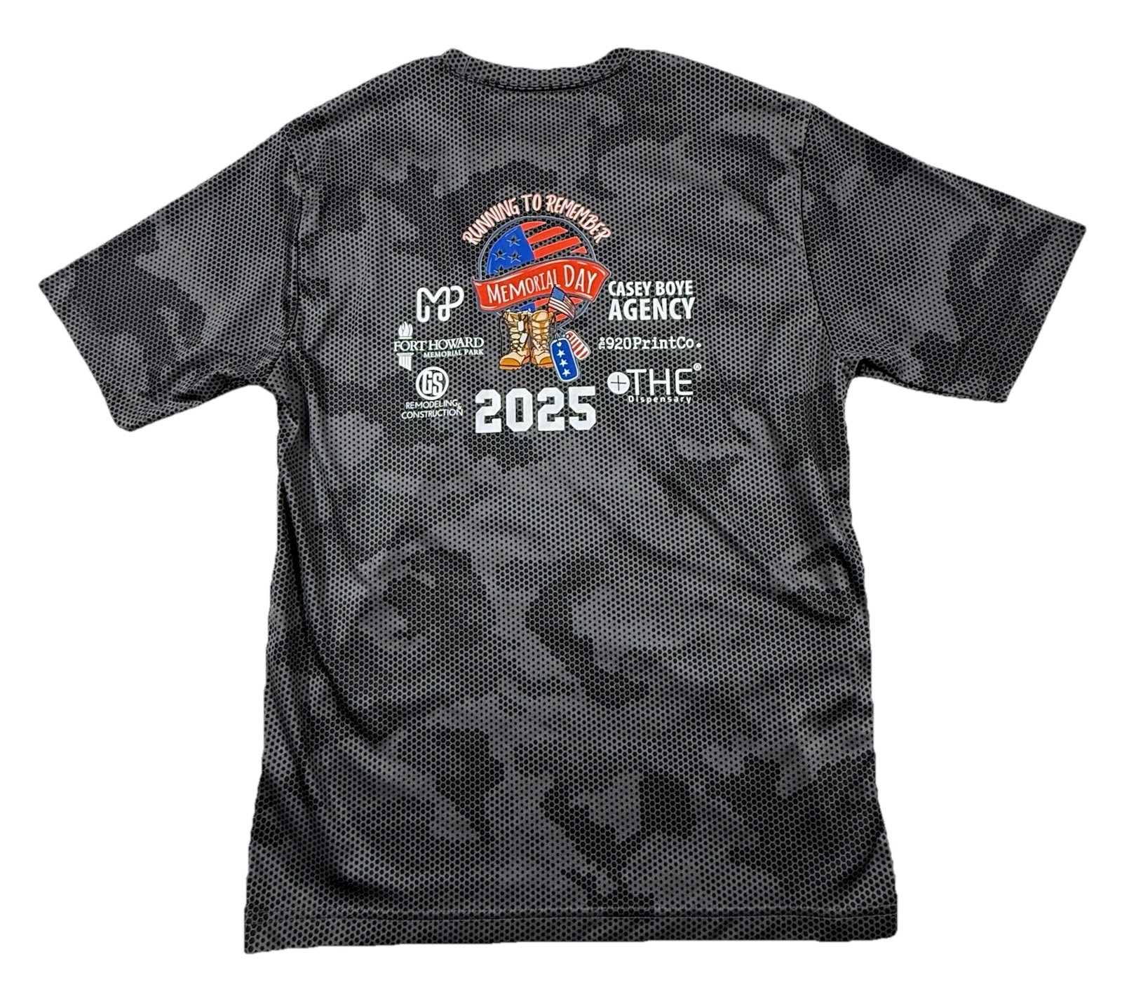 SportTek Mens T Shirt Small Short Sleeve Gray Black Annual Memorial Day Running. gallery