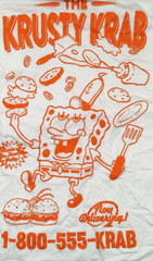 T-Shirt Nickelodeon Spongebob Square Pants “The Krusty Krab” Small Uni White