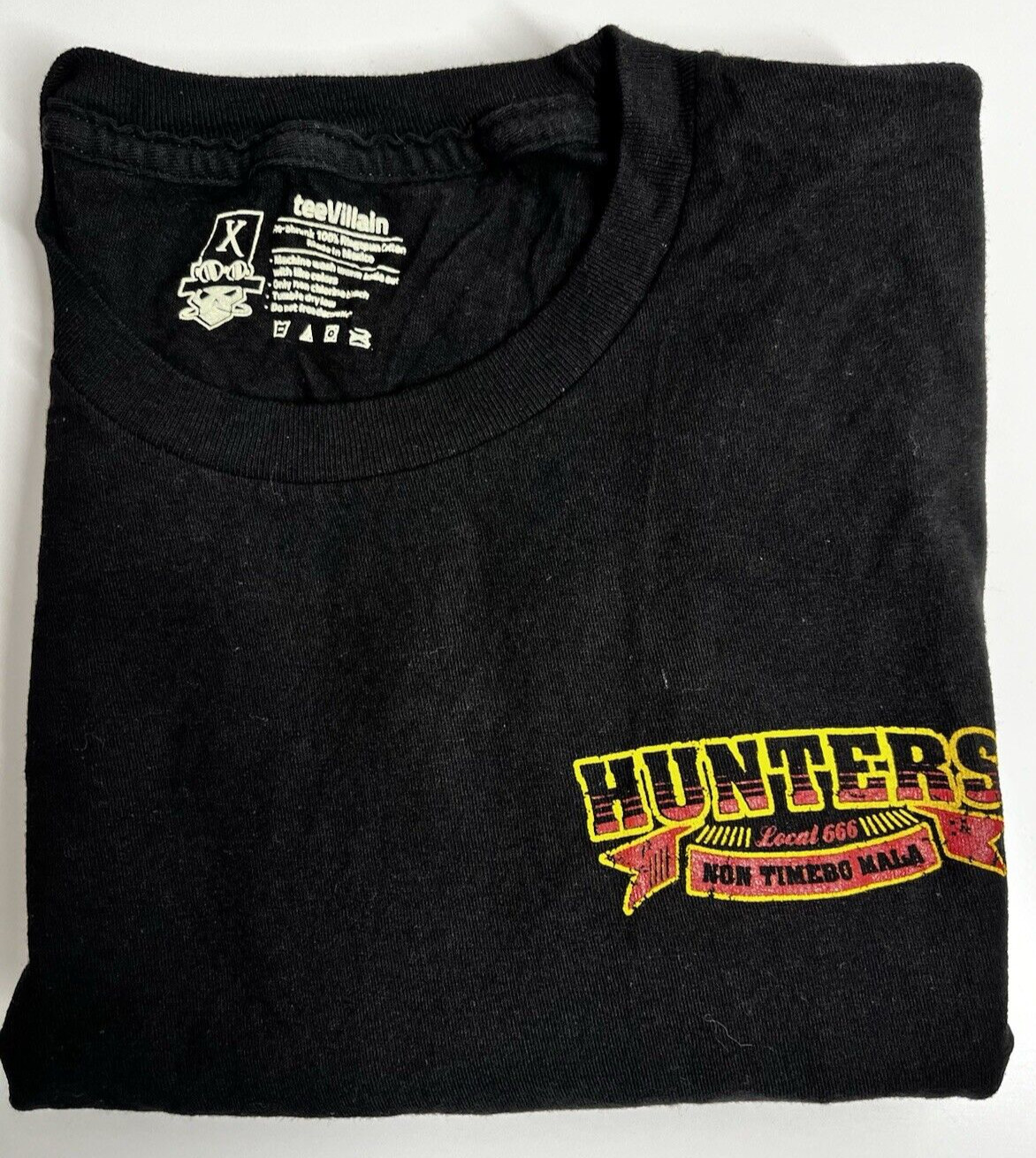 teeVillains XL Black Men's T-Shirt Hunters Local 666 Union Silkscreen gallery