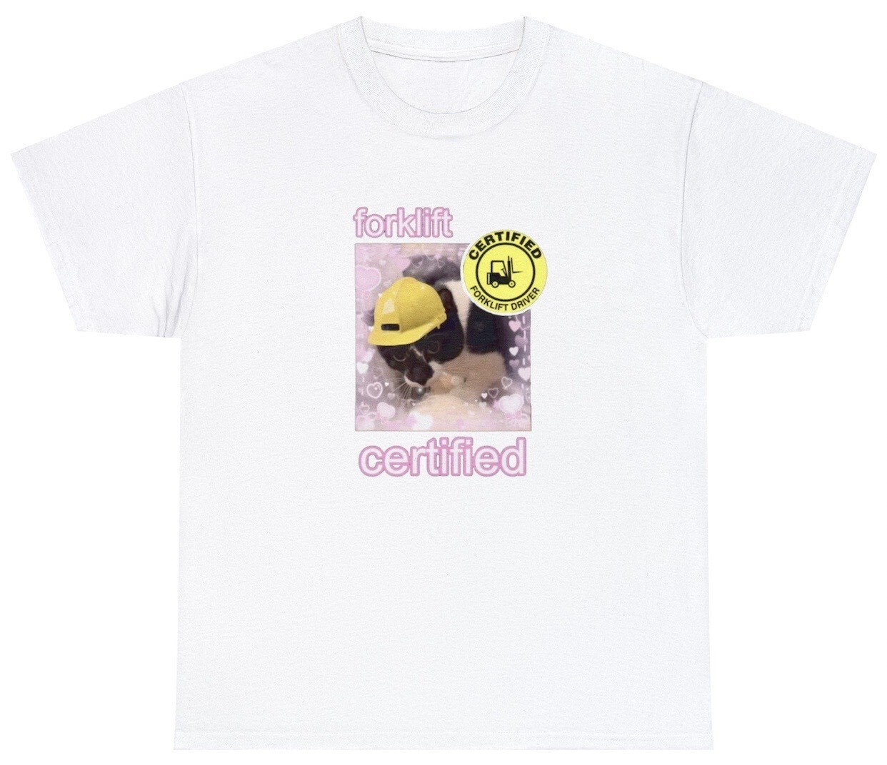 Forklift Certified T Shirt Funny Cat Construction Worker Meme Gag Gift Tee gallery