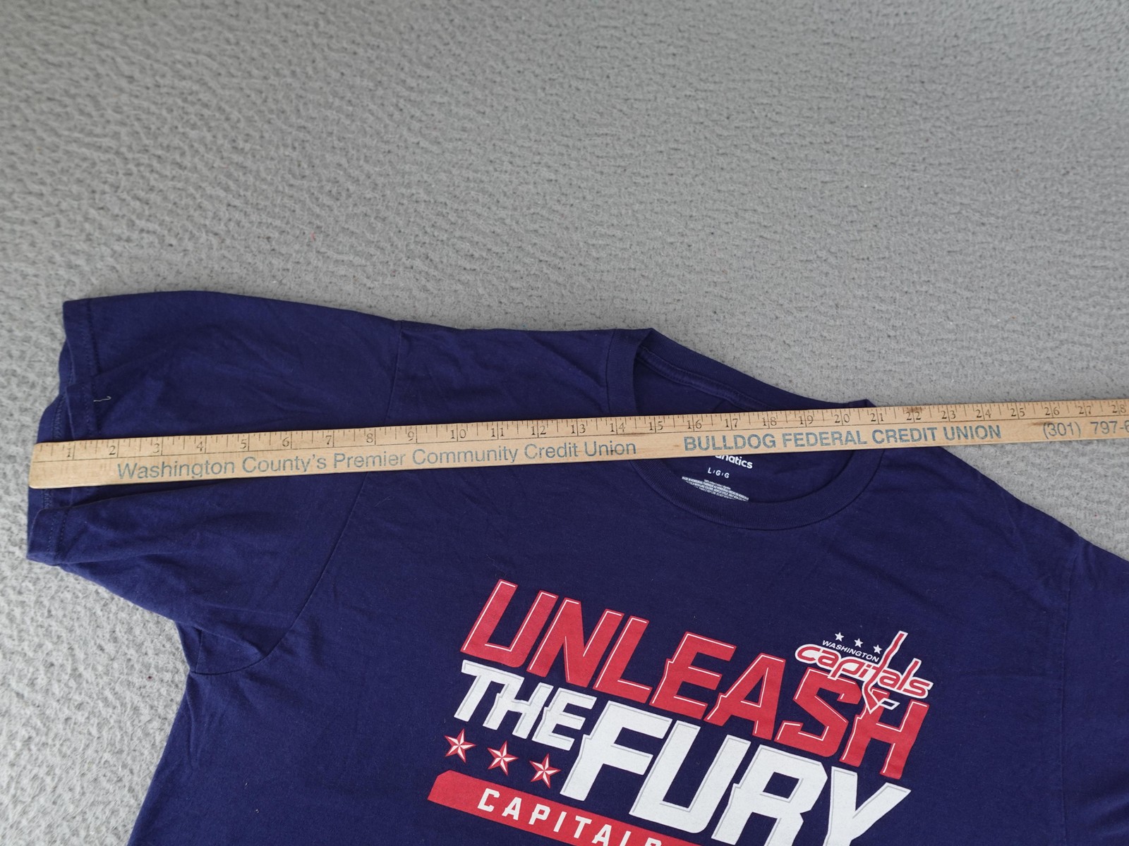 Washington Capitals Shirt Mens Large Unleash The Fury Fanatics NHL Hockey Tee gallery