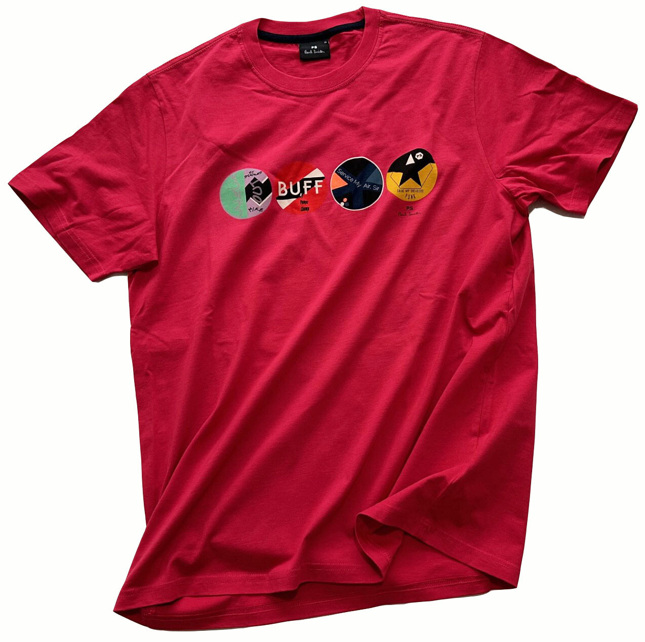 PAUL SMITH 100% ORGANIC COTTON RED T-SHIRT / TOP BNWT RARE SZ-XL semi fitted gallery