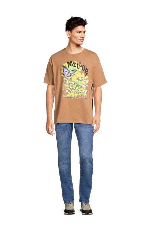 NO BOUNDARIES Big Man 3X Brown Take it Easy Mellow Cotton Graphic T-Shirt NWT gallery
