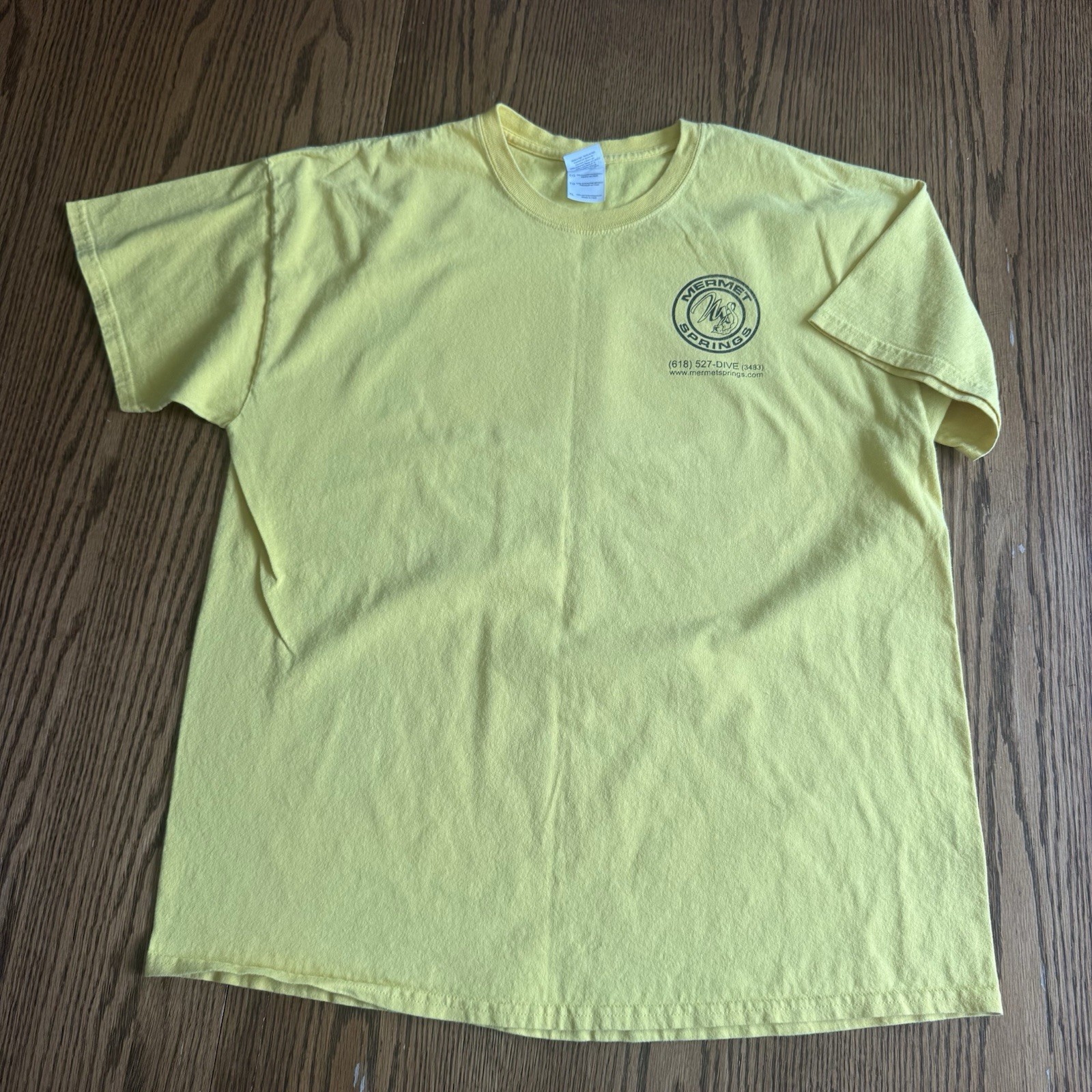Mermet Springs Diving Center Shirt Yellow Mermet Illinois XL Diver Shirt gallery