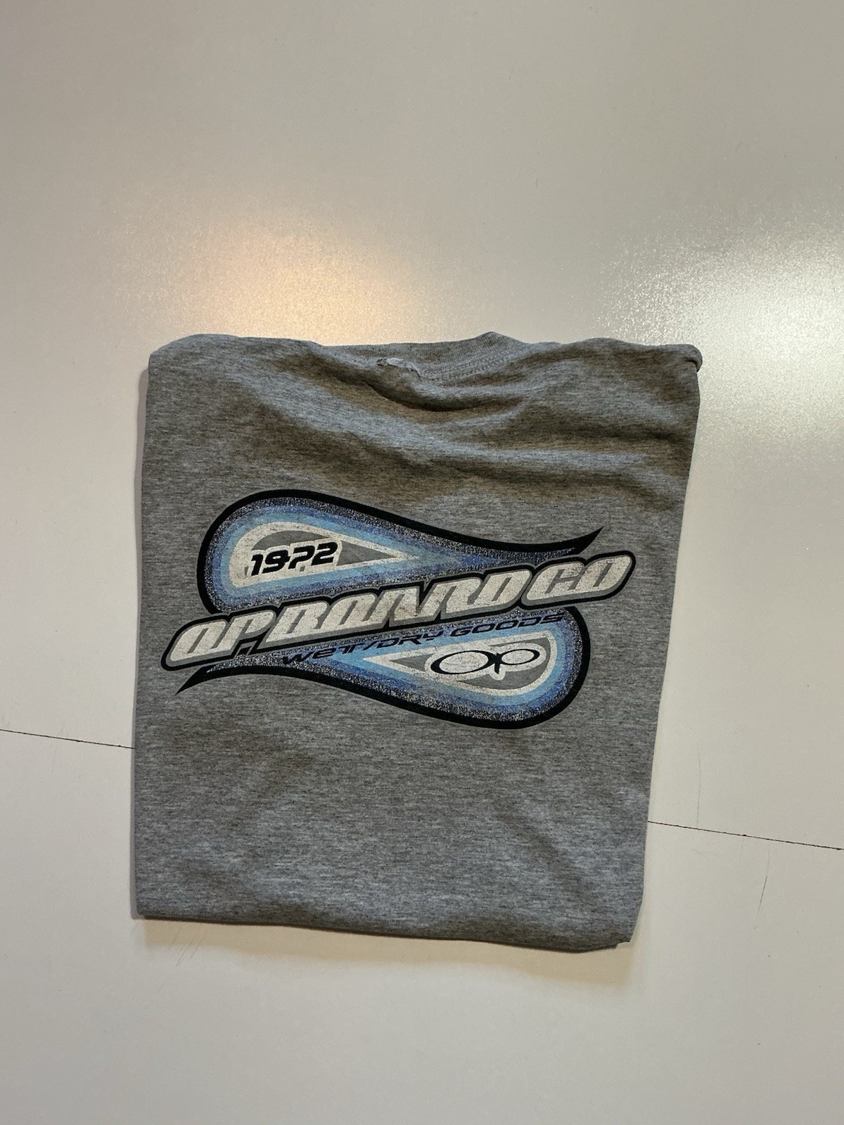 Vintage OP Ocean Pacific Board Company Wet Dry Goods Surf Graphic S/S T-Shirt gallery