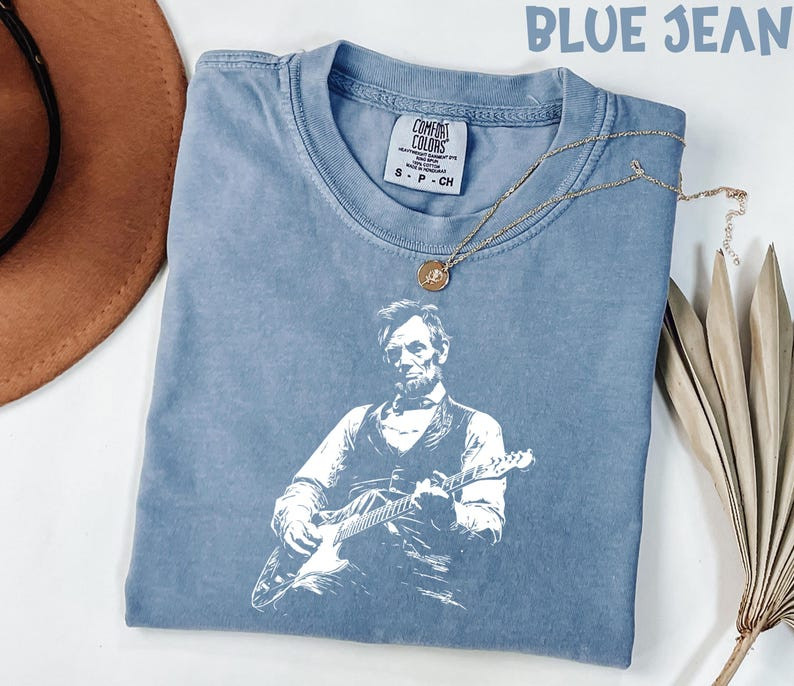Comfort Colors Abraham Lincoln Guitar Shirt, Funny President T-Shirt gallery