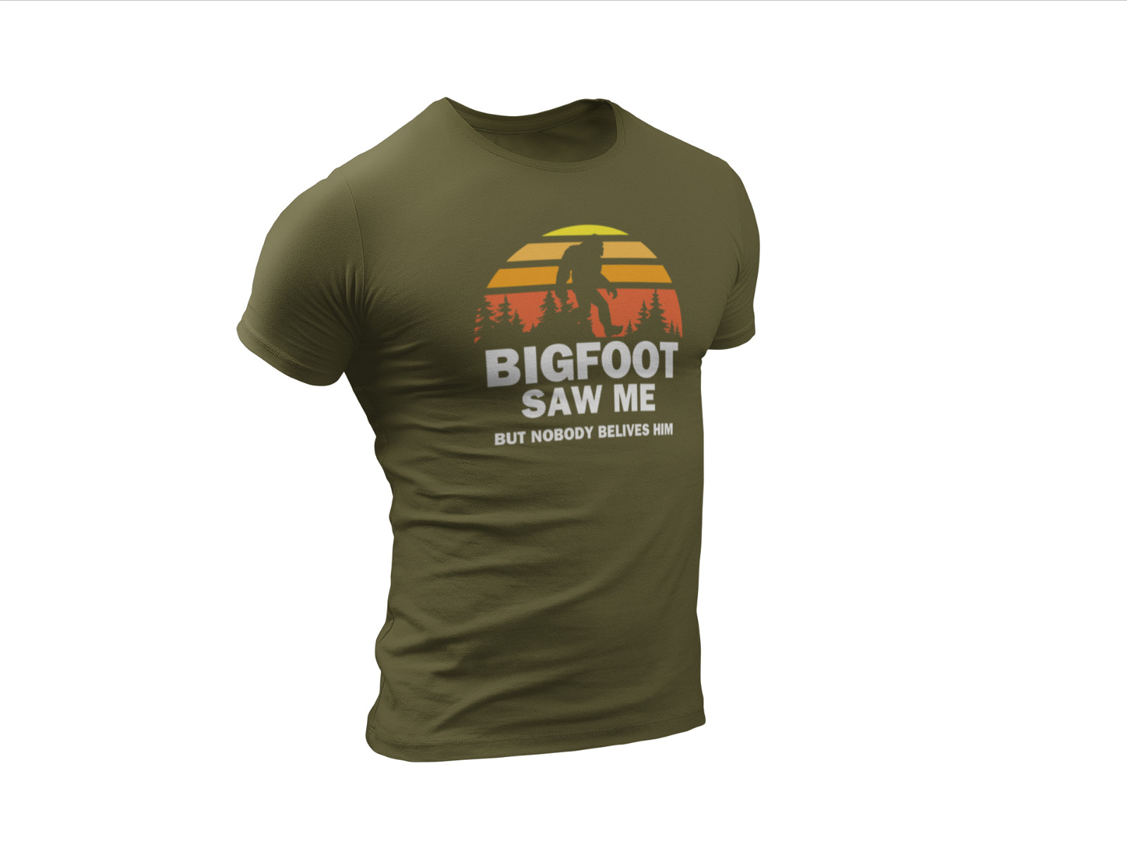 Bigfoot Saw Me But Nobody Believes Him T-Shirt Camping Shirts Sasquatch Hiking gallery