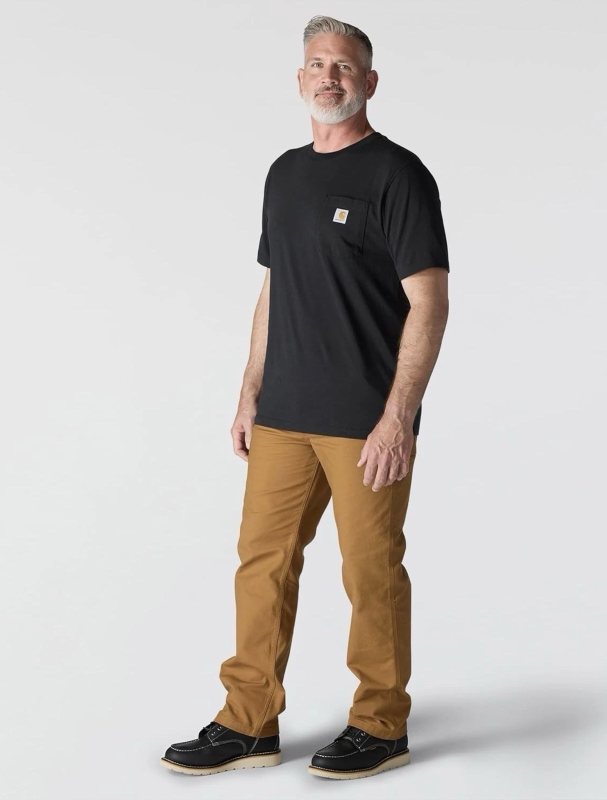 Carhartt K-87 Loose Fit Heavyweight Short Sleeve Pocket T-Shirt Shirt BLK gallery