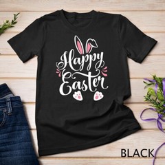 Happy Easter Bunny Rabbit Face Funny Easter Day Women Girls Unisex T-shirt
