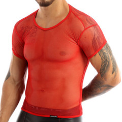 Men’s See Through Fishnet Tank Top Vest Breathable Gymnastics Muscle T-Shirt