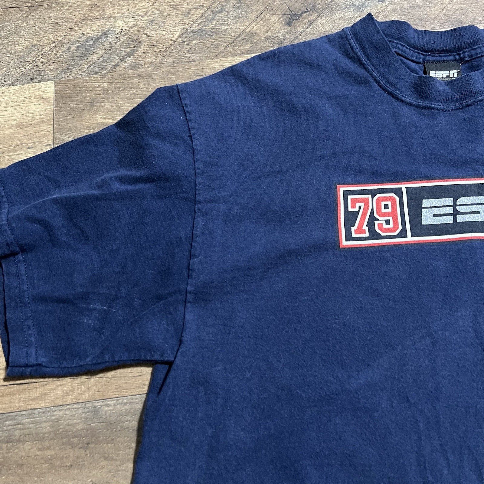 Vintage 90s ESPN 79 Radio Sportscenter T-Shirt Mens Size M Medium Blue gallery