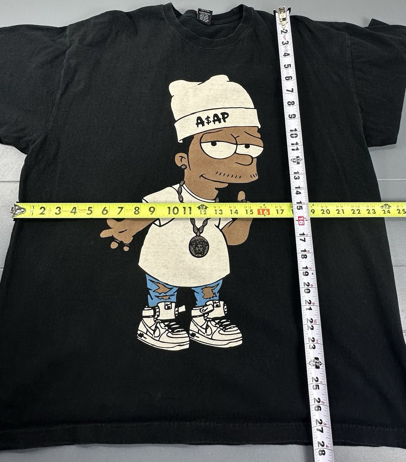 Bart Simpson Graphic T-Shirt XL Black Y2K Vintage Style Cartoon Tee The Simpsons gallery