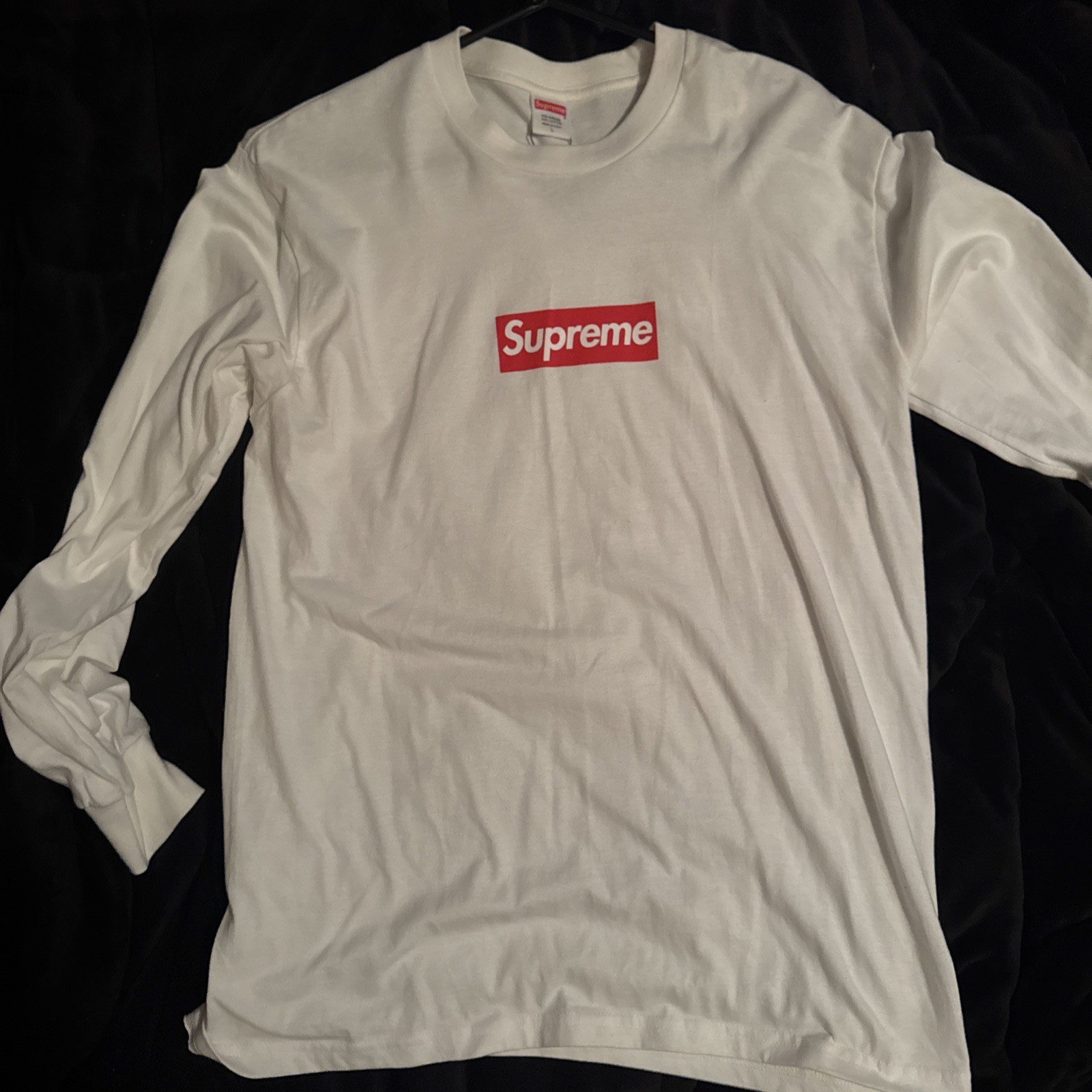 Supreme White Box Logo Long Sleeve Size large FW20