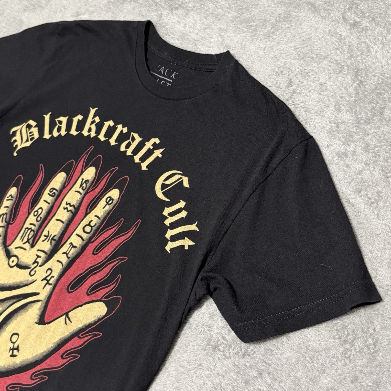 Blackcraft Cult Palmistry Flame T Shirt Sz M Black Gothic Streetwear Darkwear gallery