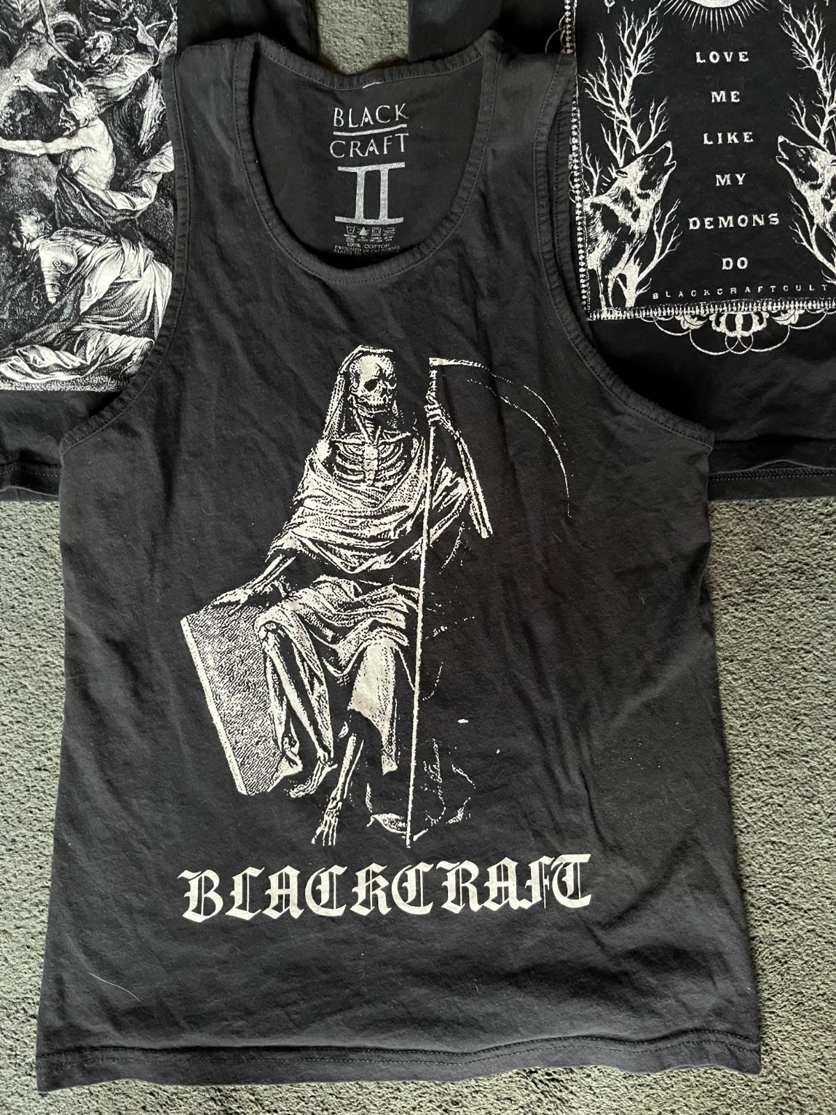 BLACKCRAFT Cult Muscle Shirts (3) Sz. Med. Gothic Devil Clothing Video Games gallery