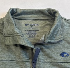 Costa Del Mar Tech Harbor Fleece 1/4 Zip Shirt – Size M Moss Green Heather NWT