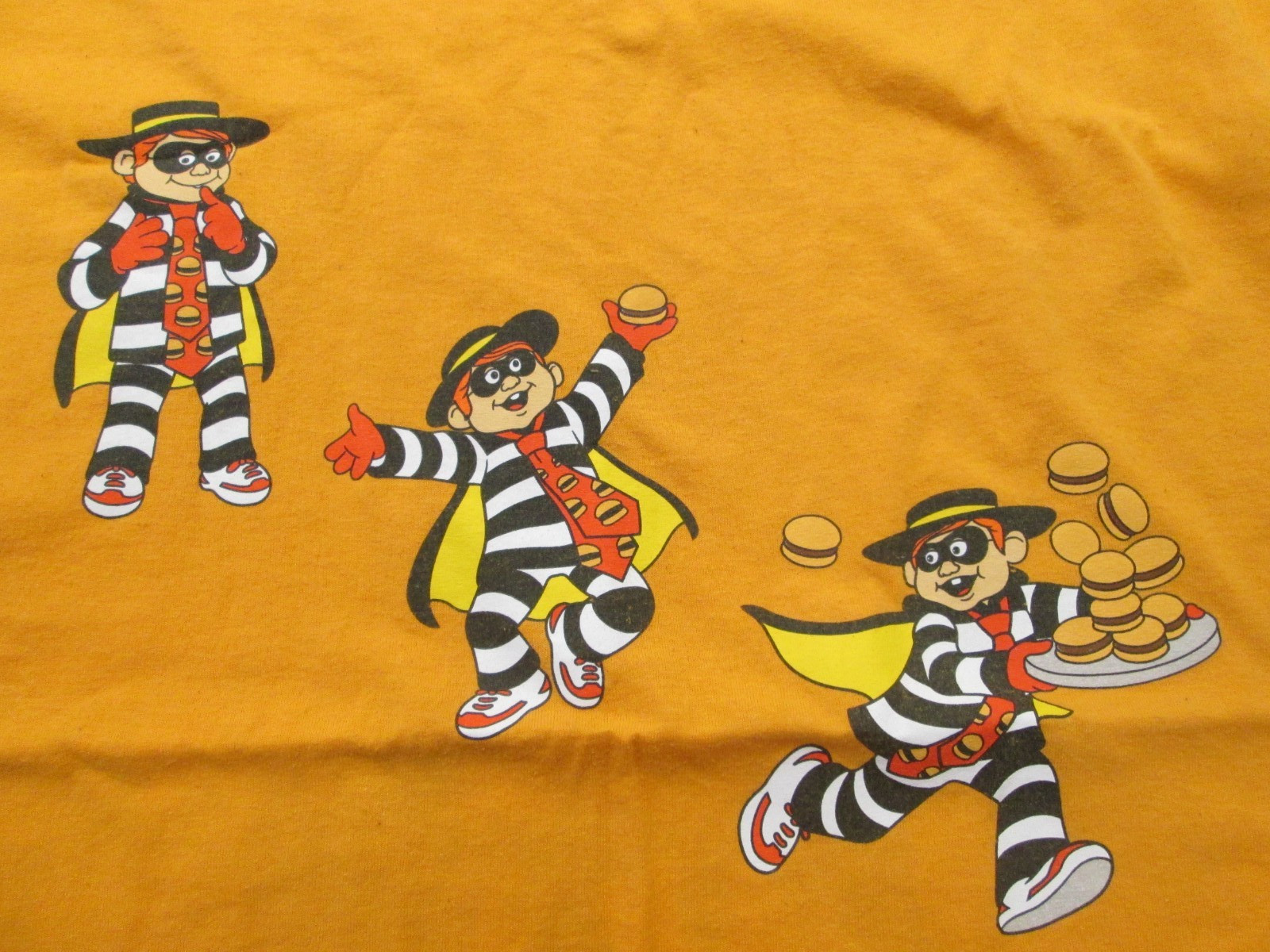 Brand New McDonald's Limited Edition Hamburglar Orange Employee Large T-Shirt L gallery